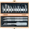 Excel Blades Craftsman Hobby Knife Set In Wooden Box (16 Blades & Knives) - 44283 2 Excel Blades Craftsman Hobby Knife Set In Wooden Box (16 Blades & Knives) - 44283 -KNIFE SUPPLIES Sales EXB44283