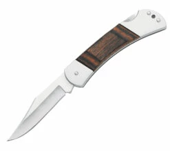 Excalibur Castle Wooden Handle 2.4" Clip Point Folding Knife