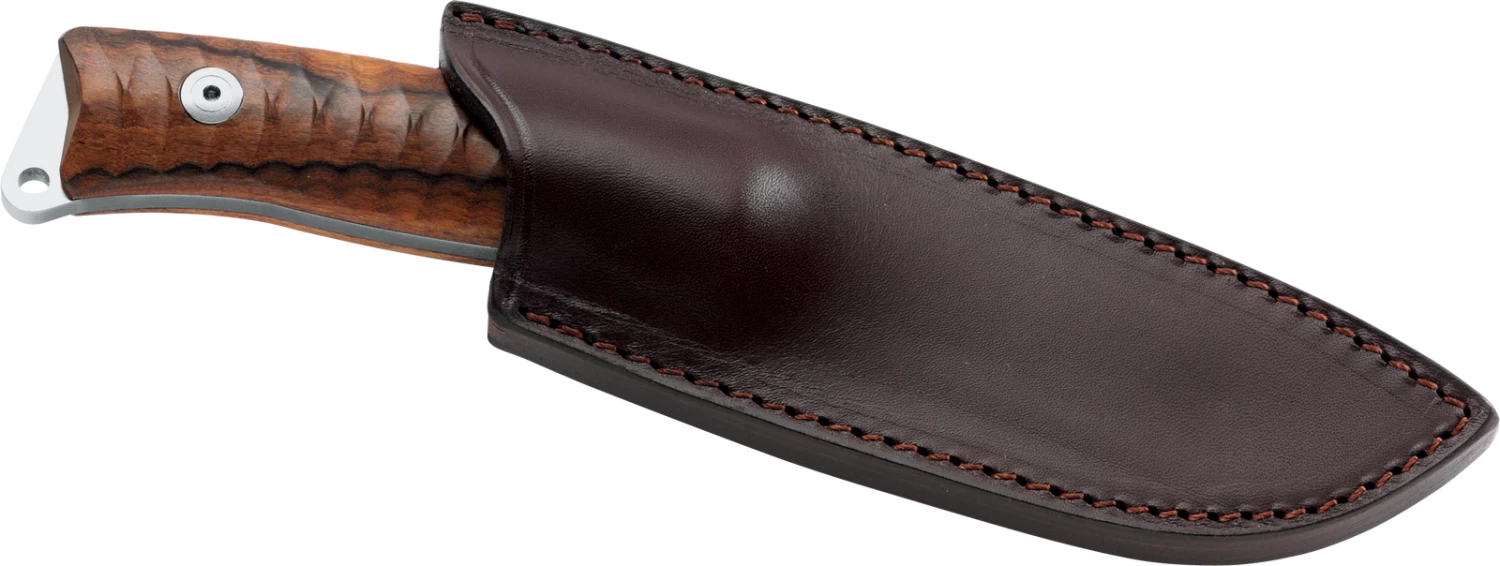 FOX PRO-HUNTER, Bohler N690Co Steel, Santos Wood Hunting Fixed Blade Knife - Model FX-131 DW 4 FOX PRO-HUNTER, Bohler N690Co Steel, Santos Wood Hunting Fixed Blade Knife - Model FX-131 DW - Image 2