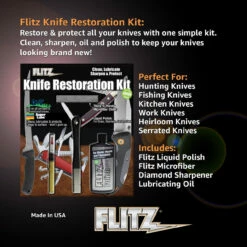 Flitz Knife Restoration Kit (Polish, Lubricate, Sharpen & Protect)