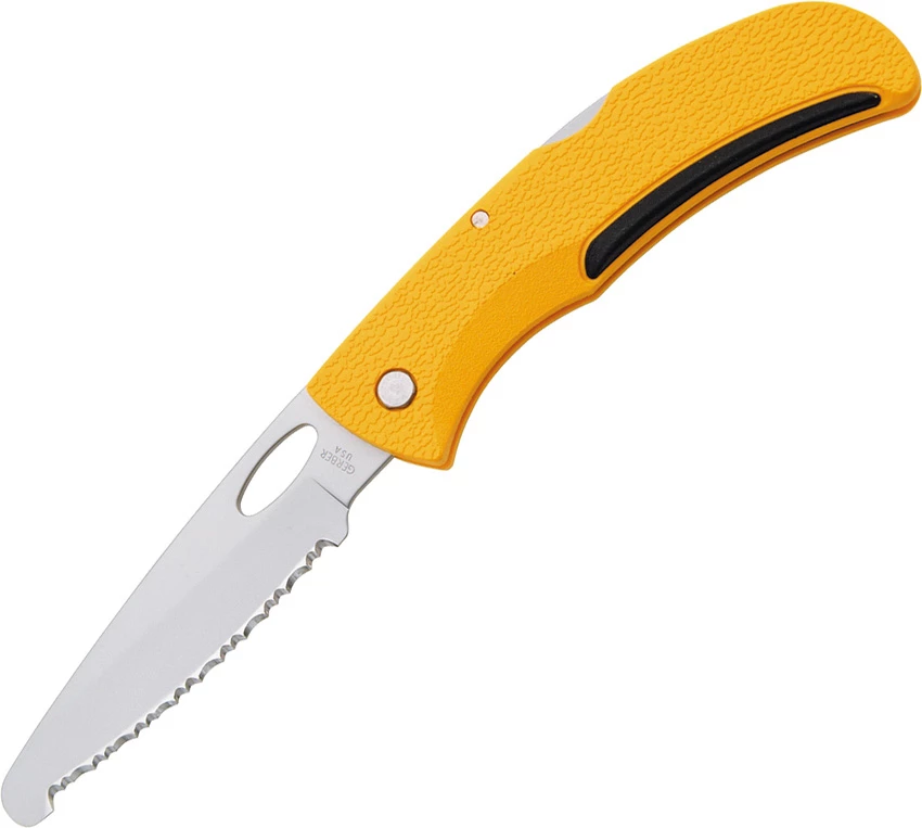 Gerber E-Z Out Yellow Rescue Folder Knife 3 Gerber E-Z Out Yellow Rescue Folder Knife