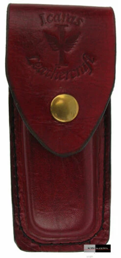 Icaras Leathercraft (Australian Made) Stockman Knife Sheath - Red