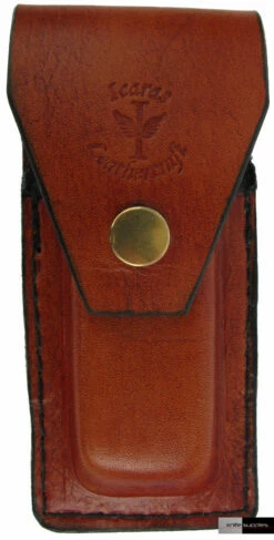 Icaras Leathercraft (Australian Made) Stockman Knife Sheath - Light Brown