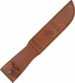 Kabar Leather Handle USMC Fixed Blade Knife 1217, Leather Sheath