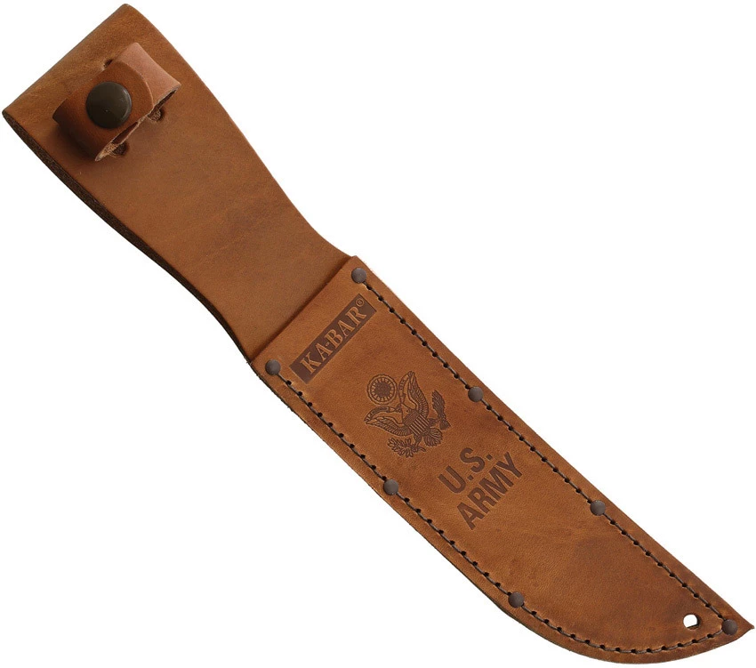 Kabar Leather Handle US ARMY Fixed Blade Knife 1220, Leather Sheath 4 Kabar Leather Handle US ARMY Fixed Blade Knife 1220, Leather Sheath - Image 2
