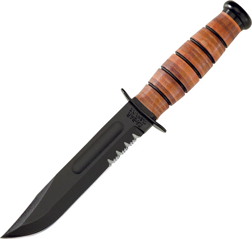 Kabar Short USMC Fixed Blade Knife 1252, Leather Sheath 3 Kabar Short USMC Fixed Blade Knife 1252, Leather Sheath