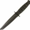 Kabar Short Black Tanto Fixed Blade Knife 1254, Leather Sheath -KNIFE SUPPLIES Sales KA1254