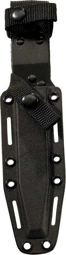 Kabar Short Black Fixed Blade Knife 1258, Nylon Sheath