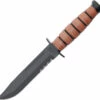 Kabar Traditional Short Fixed Blade Knife 1261, Leather Sheath
