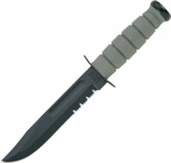 Kabar Foliage Green Full Size Black Fixed Blade Knife 5012, Nylon Sheath