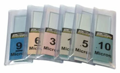 KME Diamond Lapping Film And Glass Blank (6 X Grit) Boxed Set DLF-BXST