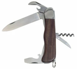 Mikov Hiker 5-Function Rosewood Linerlock Folder Knife, Leather Sheath - 116-ND-5 AK/KP