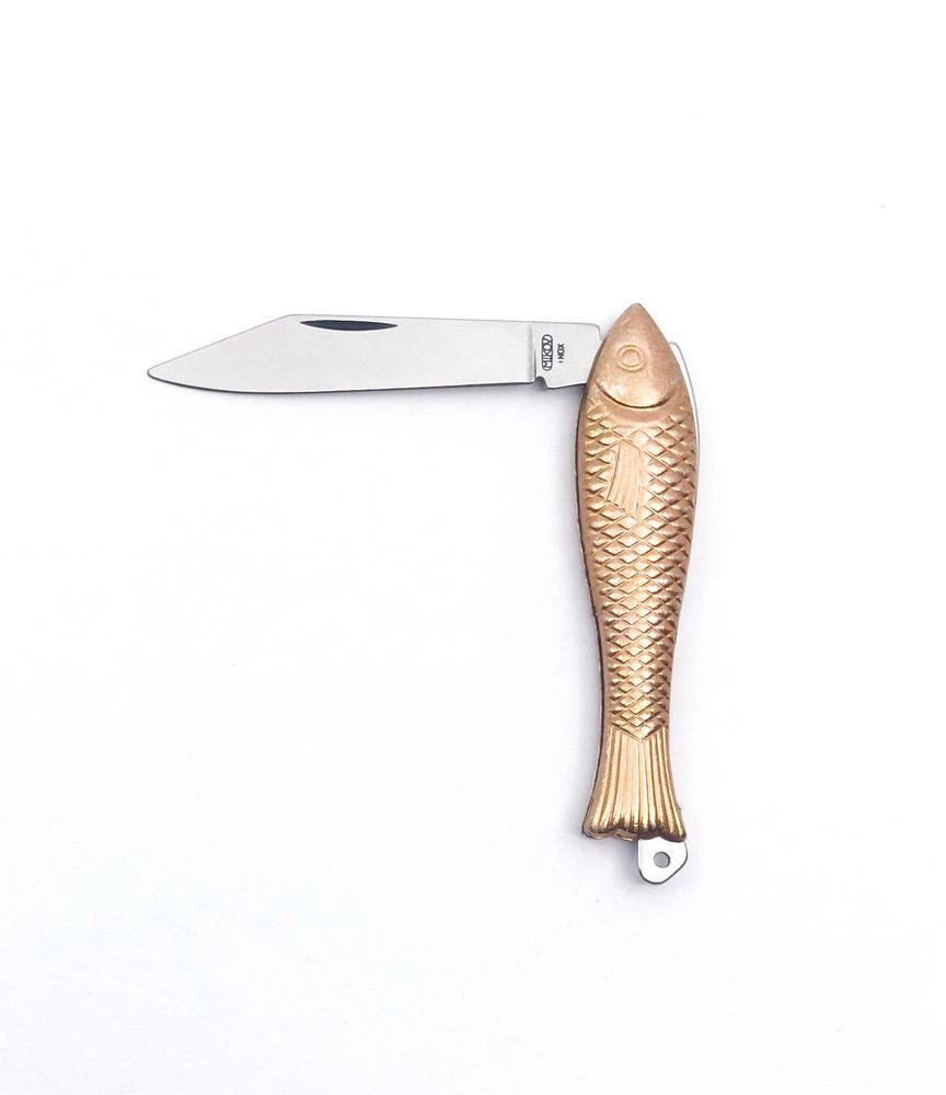 Mikov Rybička "Little Fish" Golden Pocket Folder Knife - 130-NZn-1/ZL 3 Mikov Rybička "Little Fish" Golden Pocket Folder Knife - 130-NZn-1/ZL