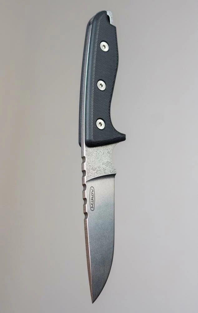 Mikov Patron Stonewash Böhler N690 Steel G10 Fixed Blade Knife, Kydex Sheath - 726-BM-9 4 Mikov Patron Stonewash Böhler N690 Steel G10 Fixed Blade Knife, Kydex Sheath - 726-BM-9 - Image 2