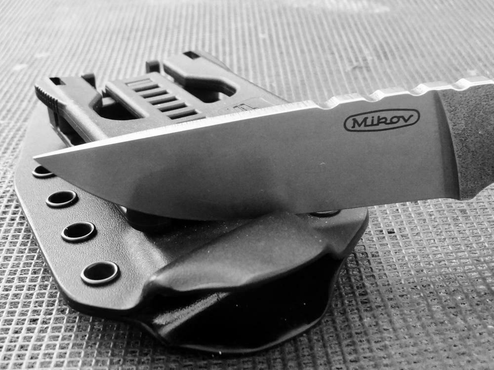 Mikov Patron Stonewash Böhler N690 Steel G10 Fixed Blade Knife, Kydex Sheath - 726-BM-9 6 Mikov Patron Stonewash Böhler N690 Steel G10 Fixed Blade Knife, Kydex Sheath - 726-BM-9 - Image 4