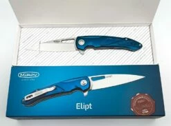 Mikov Elipt Stonewash Linerlock D2 Steel Blue Duralumin Elox Pocket Folder Knife - ELIPT -KNIFE SUPPLIES Sales MIKELIPT 5