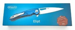 Mikov Elipt Stonewash Linerlock D2 Steel Blue Duralumin Elox Pocket Folder Knife - ELIPT -KNIFE SUPPLIES Sales MIKELIPT 7