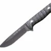 Nieto Patrol Black Micarta Survival Fixed Blade Knife, Leather Sheath - 1033