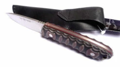 Nieto Viking Brown Katex Hunting Fixed Blade Knife, Leather Sheath - 11002