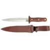 Nieto Pig Sticker Red Stamina Wood Hunting Fixed Blade Knife, Leather Sheath - R1N -KNIFE SUPPLIES Sales NR1N
