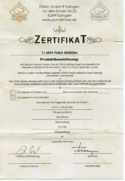 Puma Wildtöter Stag Handle Fixed Blade Hunting Knife, Leather Sheath - 113494 -KNIFE SUPPLIES Sales PU113494 4