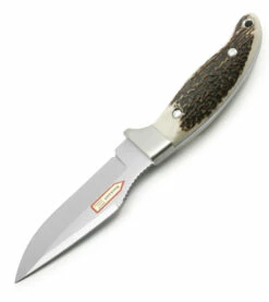 Puma Hunter's Companion Stag Handle Hunting Fixed Blade Knife, Leather Sheath - 116394