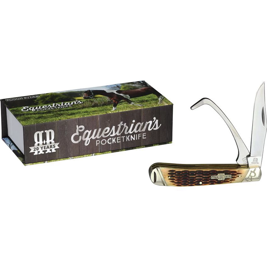 Rough Ryder Equestrian Trapper Jigged Amber Bone Folding Knife RR1971 4 Rough Ryder Equestrian Trapper Jigged Amber Bone Folding Knife RR1971 - Image 2