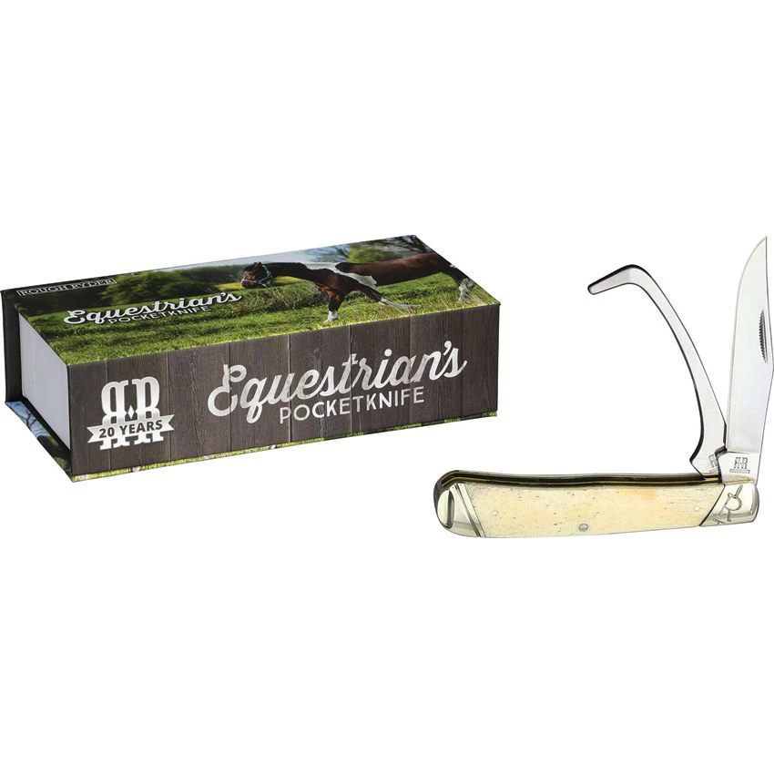 Rough Ryder Equestrian Trapper Natural Bone Folding Knife RR1972 4 Rough Ryder Equestrian Trapper Natural Bone Folding Knife RR1972 - Image 2