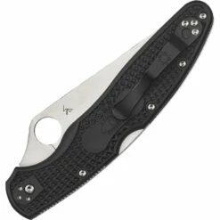 Spyderco Police 4 Lightweight Black FRN, Satin Plain Edge Folder Knife - C07PBK4
