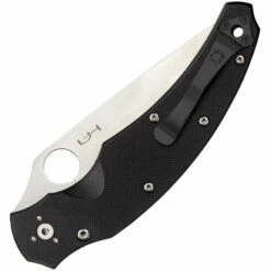 Spyderco Opus Black G10, Satin Plain Edge Folder Knife - C218GP