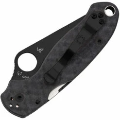 Spyderco Para 3 Black G10, Black Plain Edge Folder Knife - C223GPBK