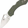 Spyderco Dragonfly 2 Foliage Green G10, Satin Plain Edge Folder Knife - C28GPFG