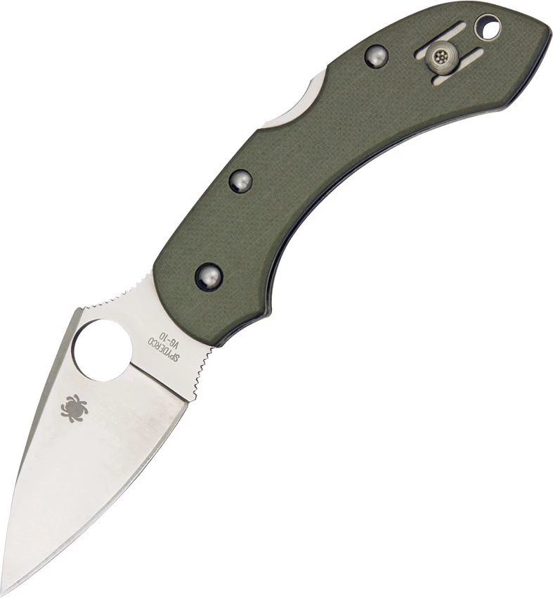 Spyderco Dragonfly 2 Foliage Green G10, Satin Plain Edge Folder Knife - C28GPFG 3 Spyderco Dragonfly 2 Foliage Green G10, Satin Plain Edge Folder Knife - C28GPFG