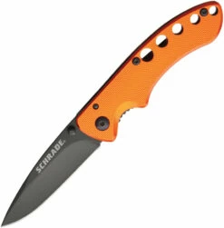 Schrade Linerlock Orange Aluminium Handle Folding Knife SCH107ALOR