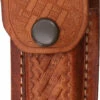 Brown Leather Embossed Basketweave Belt Sheath To Suit 3 - 3.5 Inch Knife 2 Brown Leather Embossed Basketweave Belt Sheath To Suit 3 - 3.5 Inch Knife -KNIFE SUPPLIES Sales SH1130