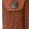 Brown Leather Embossed Basketweave Belt Sheath To Suit 3.5 - 4 Inch Knife -KNIFE SUPPLIES Sales SH1131