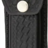 Black Leather Embossed Basketweave Belt Sheath To Suit 4.5 - 5.25 Inch Knife 2 Black Leather Embossed Basketweave Belt Sheath To Suit 4.5 - 5.25 Inch Knife -KNIFE SUPPLIES Sales SH1144