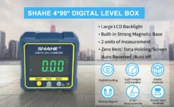 SHAHE Digital Angle Gauge Cube Magnetic Protractor Inclinometer -KNIFE SUPPLIES Sales SHA001 3