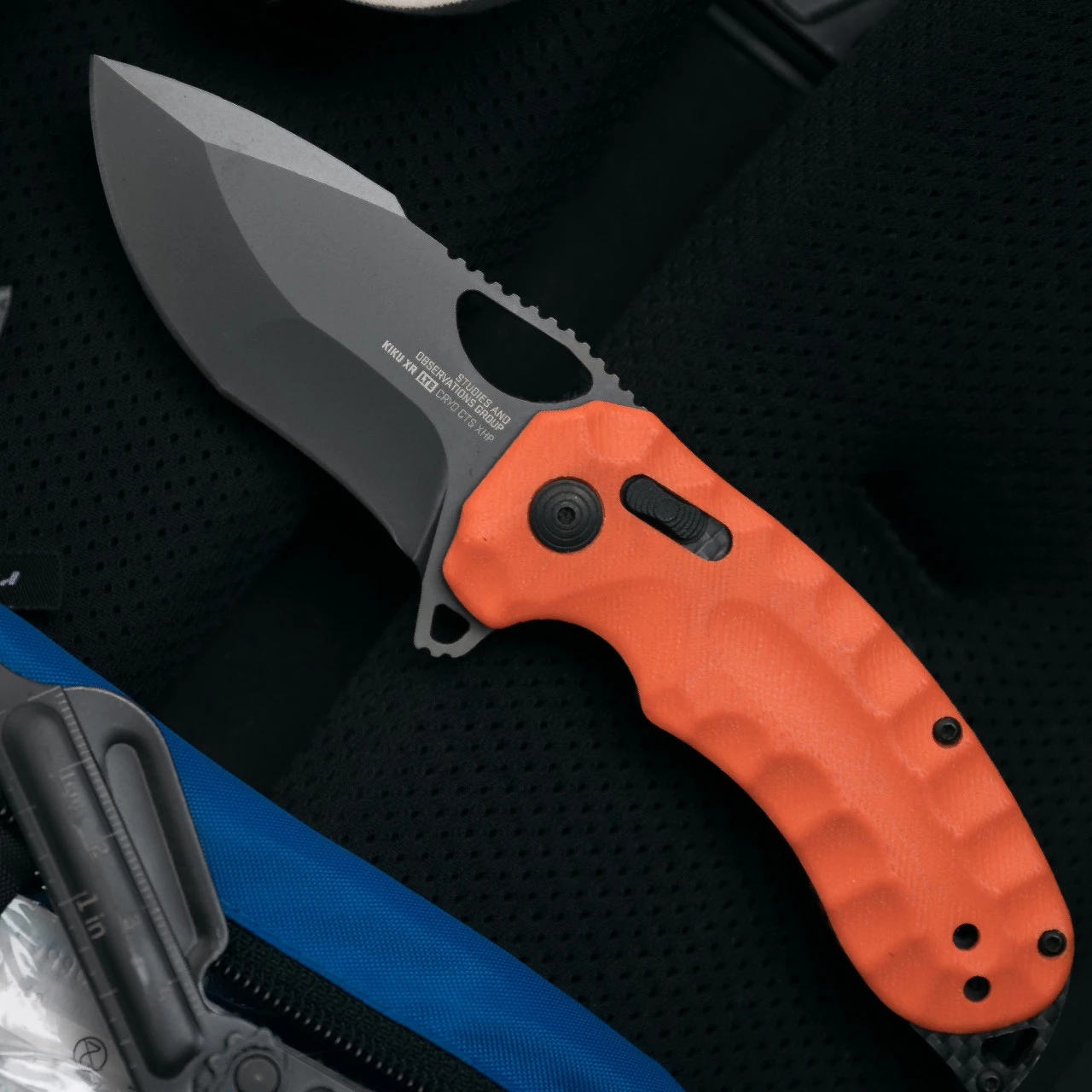 SOG Kiku XR LTE Blaze Orange G10/Carbon Tanto Folder Knife 12-27-03-57 8 SOG Kiku XR LTE Blaze Orange G10/Carbon Tanto Folder Knife 12-27-03-57 - Image 6