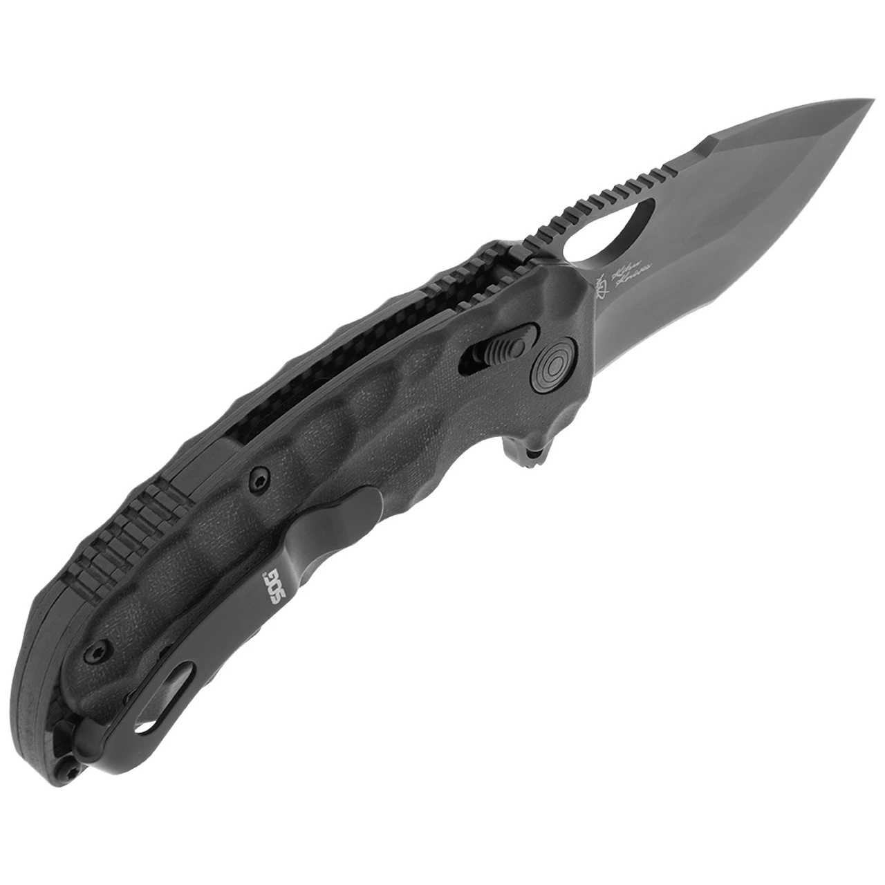 SOG Kiku XR LTE Blackout Micarta/Carbon Tanto Folder Knife 12-27-04-57 3 SOG Kiku XR LTE Blackout Micarta/Carbon Tanto Folder Knife 12-27-04-57