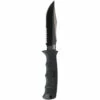 SOG Seal Pup Elite Black TiNi Partially Serrated Fixed Blade Knife, Kydex Sheath E37T-K -KNIFE SUPPLIES Sales SOGE37TK