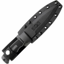 SOG Seal Pup Grey Partially Serrated Fixed Blade Knife, Kydex Sheath - M37K