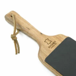 Sydney Strop Co. Double-Sided Paddle Strop - Black Cow Leather - Made In Australia -KNIFE SUPPLIES Sales SSC COW BLACK 6