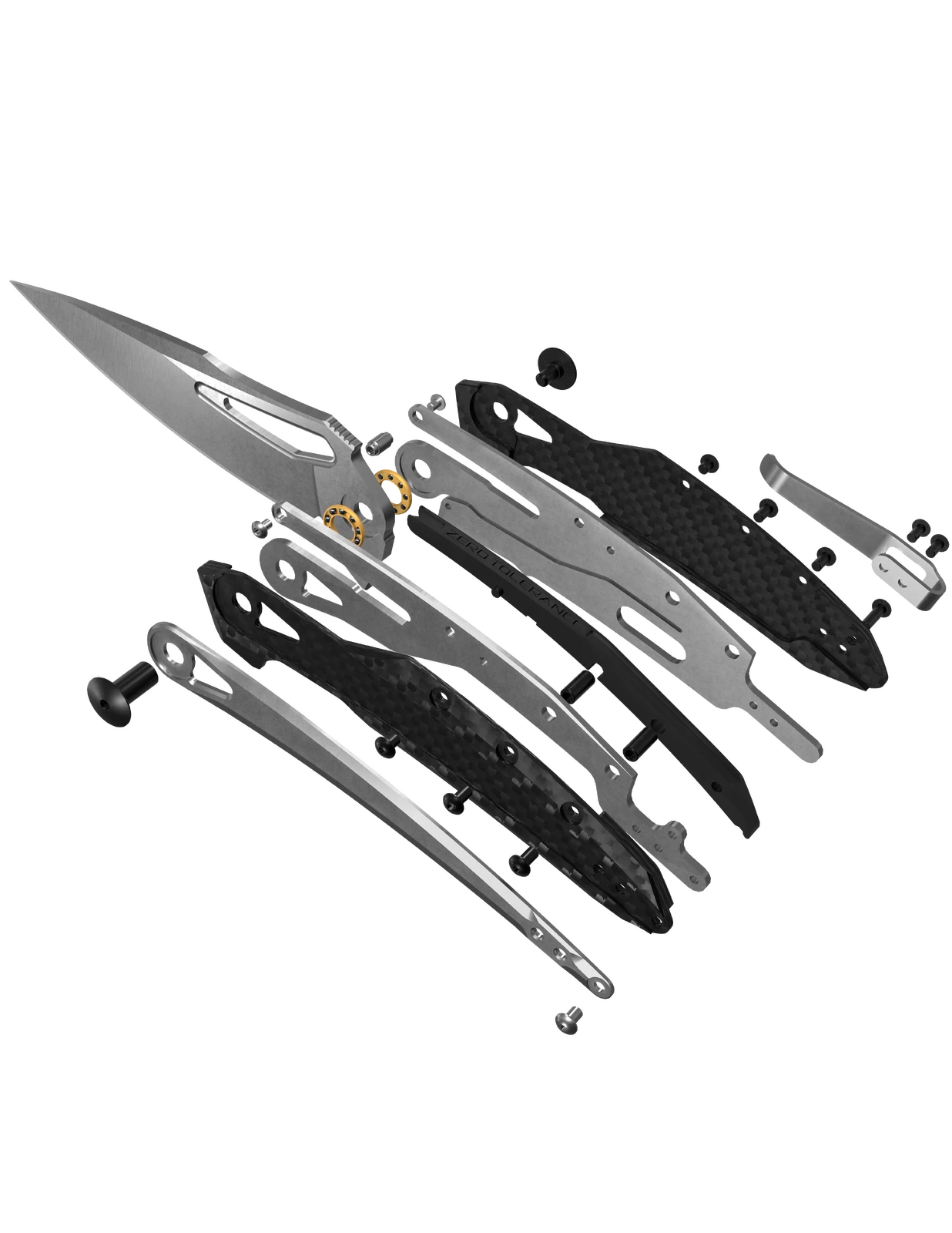 Zero Tolerance ZT Original Floating Bridge KVT Carbon Fibre CPM20CV Folder Knife 0990 4 Zero Tolerance ZT Original Floating Bridge KVT Carbon Fibre CPM20CV Folder Knife 0990 - Image 2